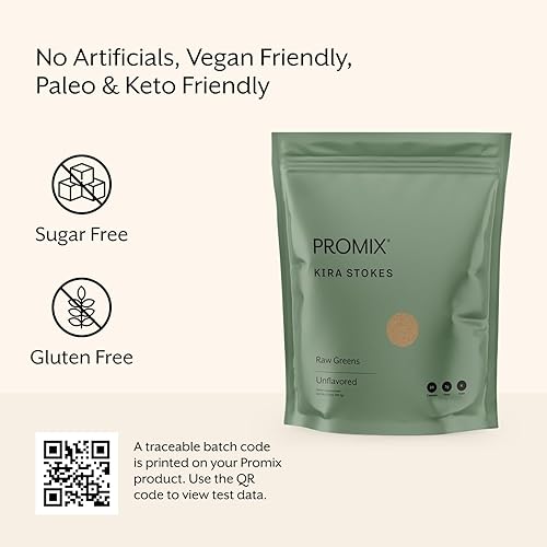 Miniatura 4 de ProMix Nutrition Mezcla de superalimentos crudos de verduras - Alfalfa germinada, pasto de trigo, Ashwagandha y Rhodiola - 30 porciones