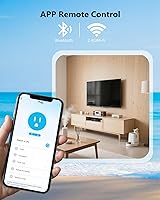 Vista 6 de DAYBETTER Enchufe inteligente Max 15A/1800W, compatible con Alexa y Google Home, no requiere concentrador, configuración Bluetooth y WiFi de 2.4