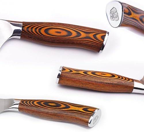 Vista 12 de TUO cuchillo de chef, cuchillo santoku, cuchillo de cocina, cuchillo para uso general, cuchillo para picar, juego de cuchillos