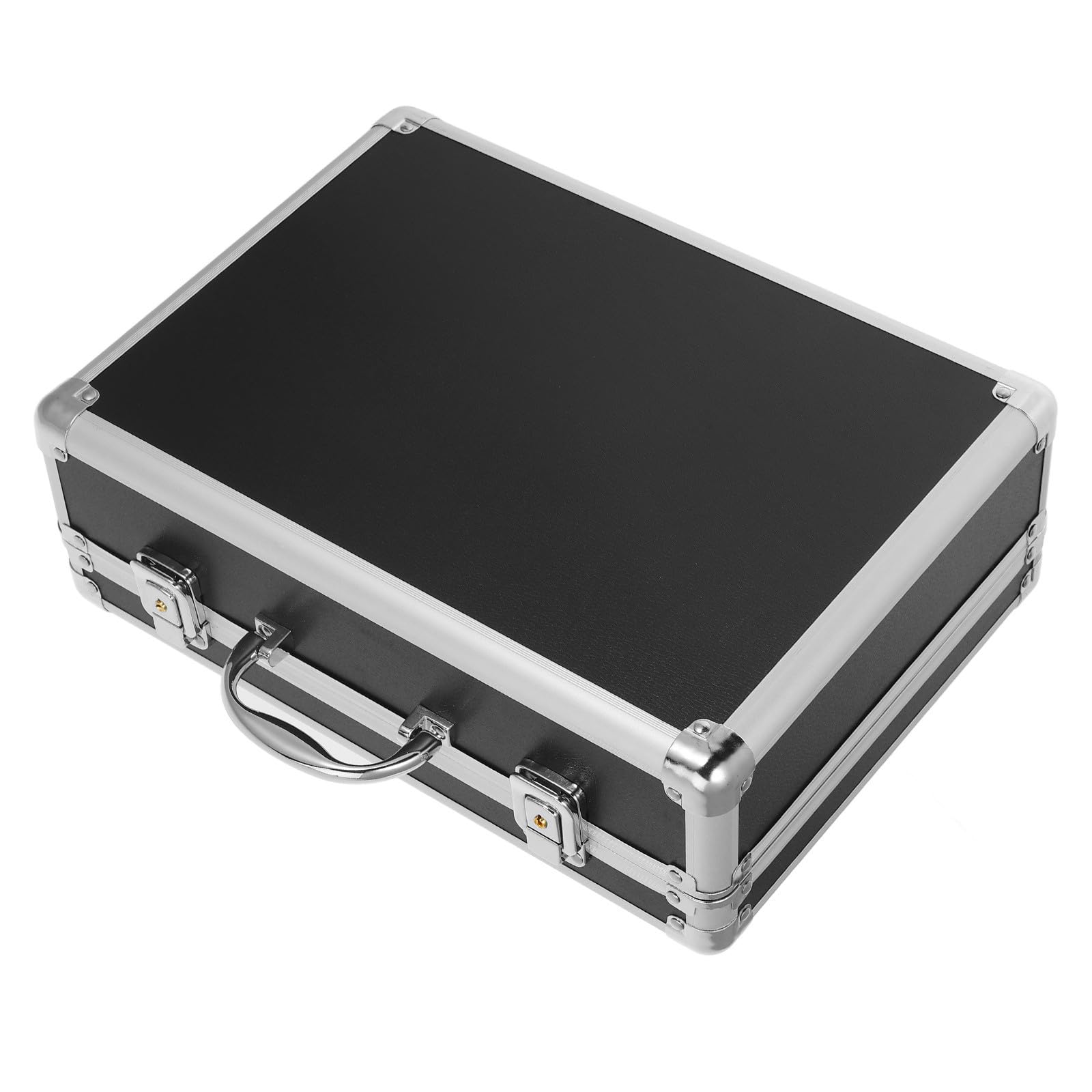 Générique Coffret à Outils Rigide Verrouillable en Alliage D’Aluminium Noir
