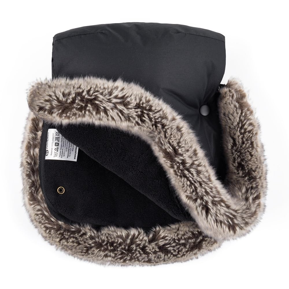 Petite&Mars Sacco nanna per passeggino Fusak 4v1 Arctic * Sacco nanna invernale per passeggino, passeggino e seggiolino auto * Warrm * Impermeabile * Antivento, Set Forever Black, 78/110x48cm,