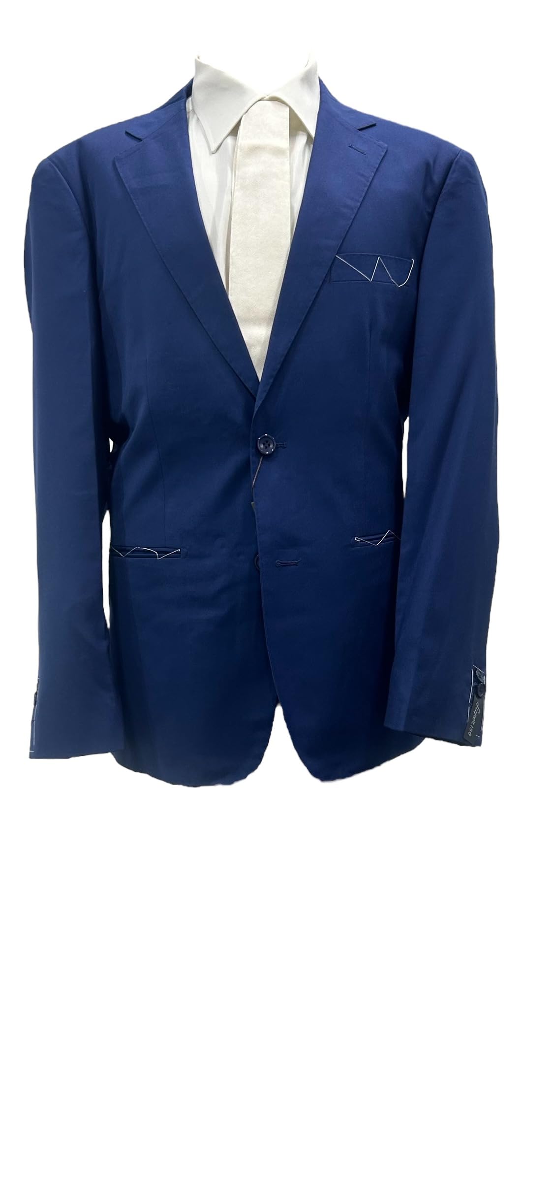 Generico Abito Uomo Sartoriale Made in Italy, Regular Fit, Fresco Lana Tasmania 150'Super, Primavera Estate, Blu, Grigio, Bluette, Nero, 46-60