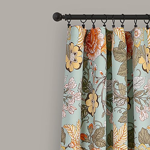 Lush Decor Sydney Curtains, Blue & Green, W 52" x L 95" (2 Panels) - Image 3