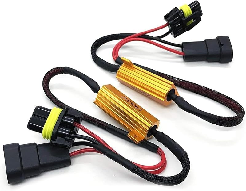 Kit Resistor de Carga LED 9005/9006 Qurbuns 50 W com Decodificador Antiflicker – 2 unidades