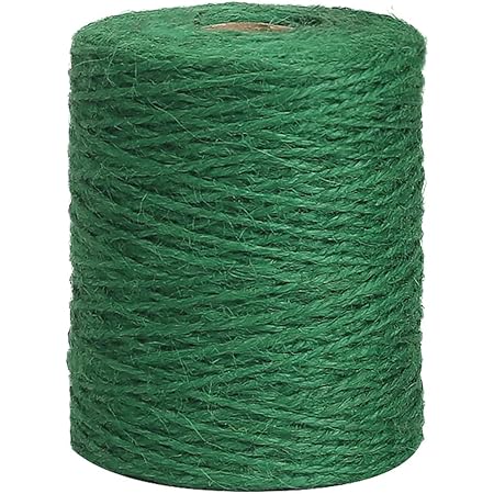 Vivifying Green Garden Twine, 656 Feet 2mm Natural Jute Twine String for Climbing Plants, Tomatoes, Floristry, Gift Wrapping, Crafts