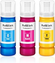 Compatible for EPT502 Ink Refills Color Use for ET-2850 ET-3830 ET-3850 ET-2760 ET-3760 ET-15000 Printer, Cyan,Magenta,Yellow, High Capacity 3 Bottles