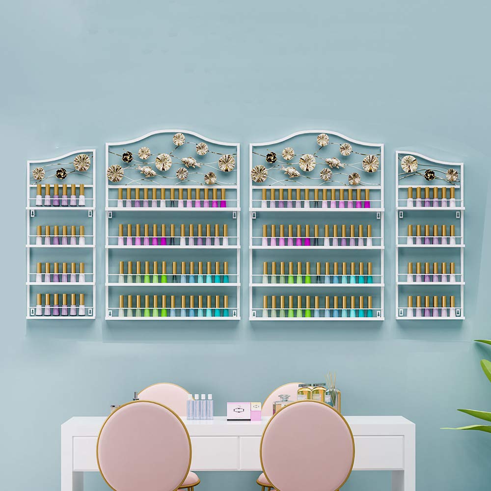 Storage rack Metal Wall-mounted Nail Polish Rack 4-layer Nail Polish Display Rack Nail Polish Bottle Storage Combined Display