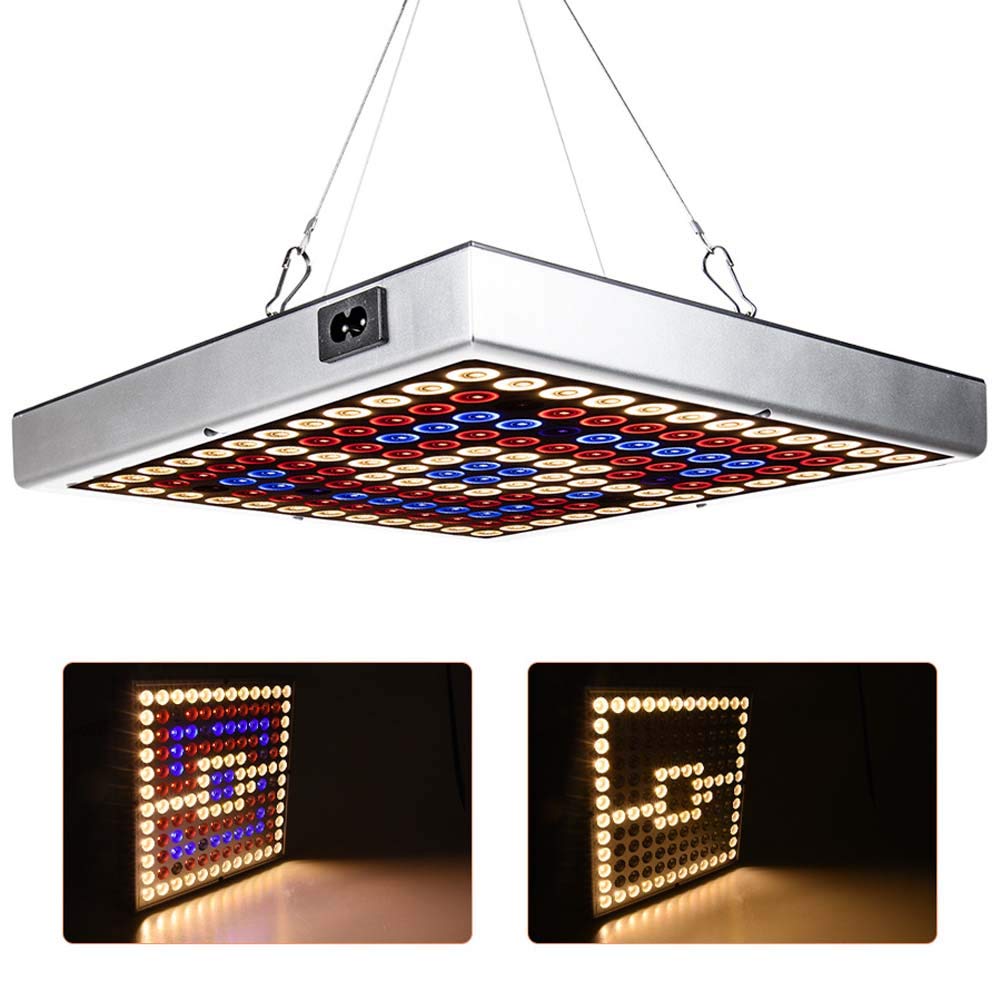 45W LED Grow Light, 144LEDs 2 modos Lámpara de planta de espectro completo con luces de crecimiento azules rojas para plantas de interior Vegetales Lámparas de crecimiento de flores