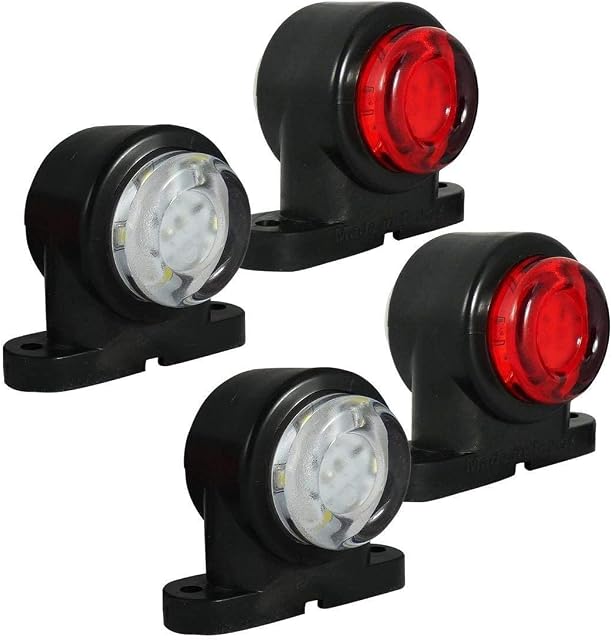 flexzon 4 X Mini side rubber 6 led marker lights trailer truck lorry camper 12V 24 Volt