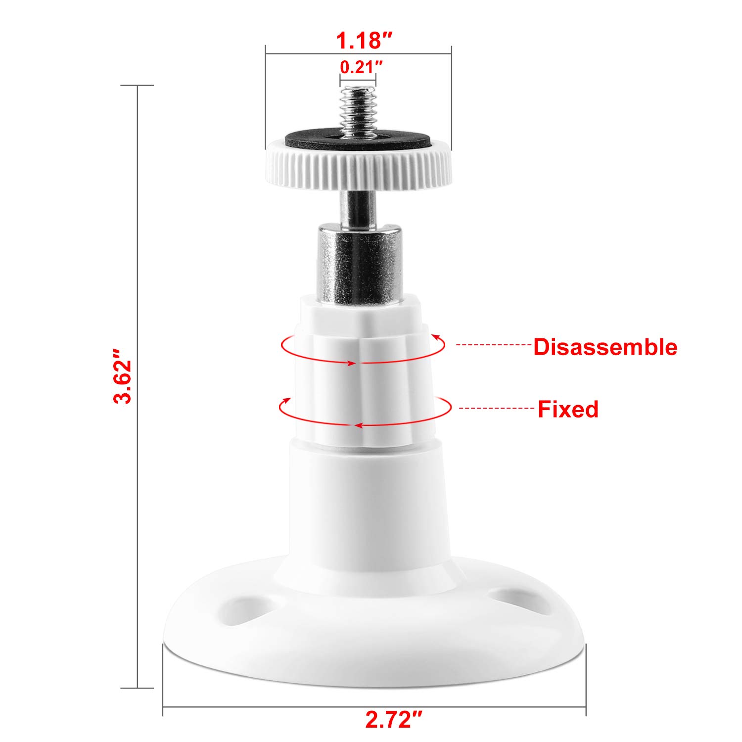 Supporto Parete Per Telecamere Di Sicurezza - 2 Pezzi Bianchi Regolabili Per Arlo Pro - Foto 5