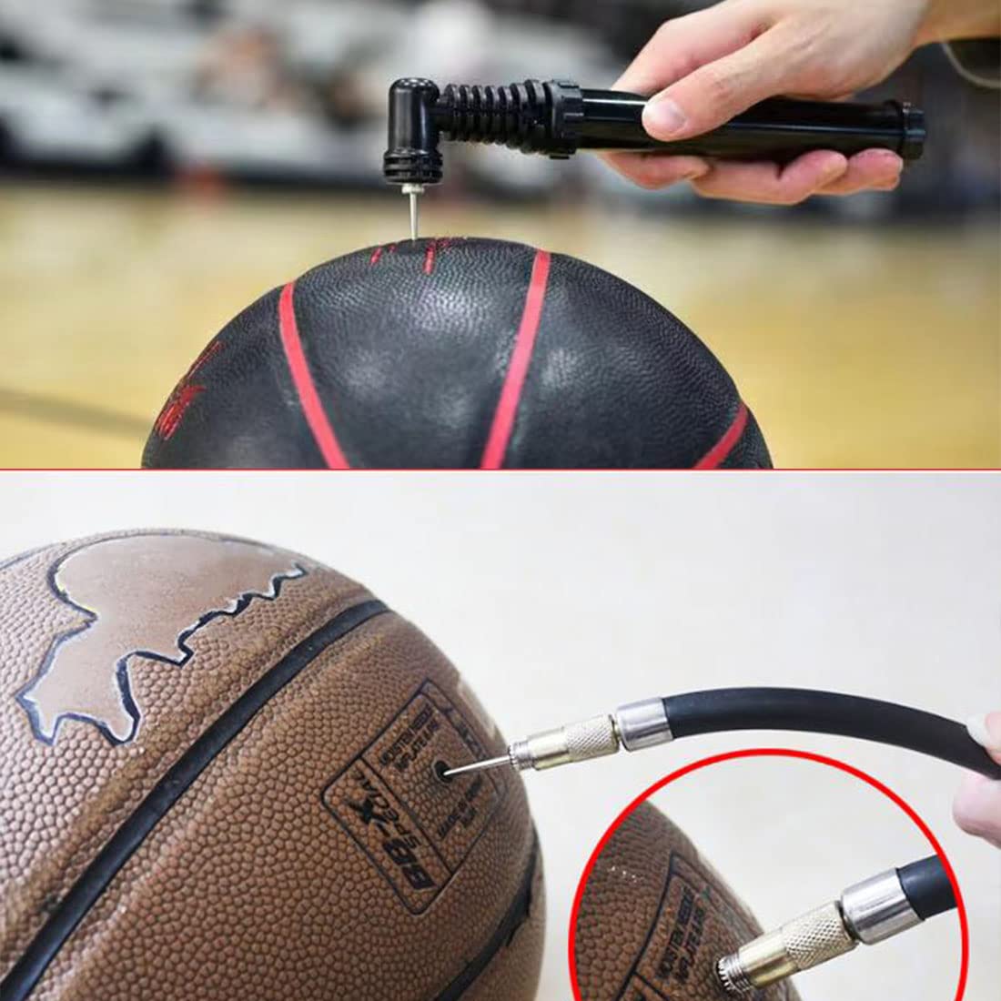 30+2 agujas de inflado de bomba de bola, agujas de bomba de inflado de aire para baloncesto, pelota de fútbol, voleibol, fútbol y todos los demás pelotas deportivas 5