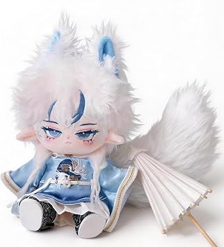 20cm Cotton Doll with Ancient Style Outfit, Handmade Plush Doll with Elf Ears, Collectible Stuffed Doll for Fans, Soft Plush Toy Gift Suhan & Hanfu, Boneless