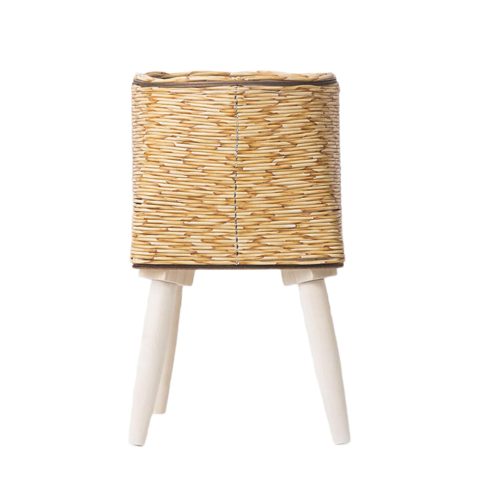 YWLUUOO Decorative Indoor Wicker Planter Container with Detachable Trianglar Stand for Succulents Small Plant Home Gardening Triangular Plant Holder Desktop