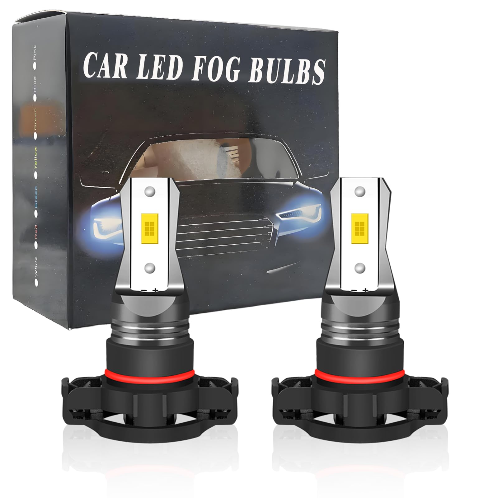 LED Fog Light Bulbs For Dodge Durango 2011 2012 2013, 5202/H16 LED Fog Light Bulbs, 3200 Lumens Super Bright, 6000K Xenon White, 3030 12 SMD Chips, DRL Replacement Lamps,Pack of 2