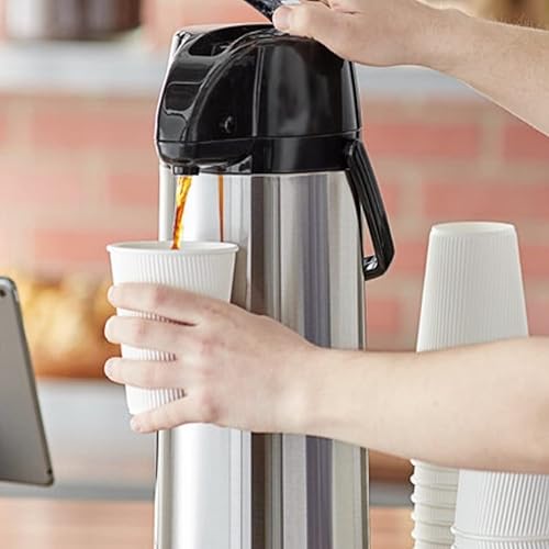 Miniatura 2 de -2.5 litros84 oz con palanca superior para café, Airpot de acero inoxidable, cuerpo de acero inoxidable, forrado - Dispensador de bebidas calientes,