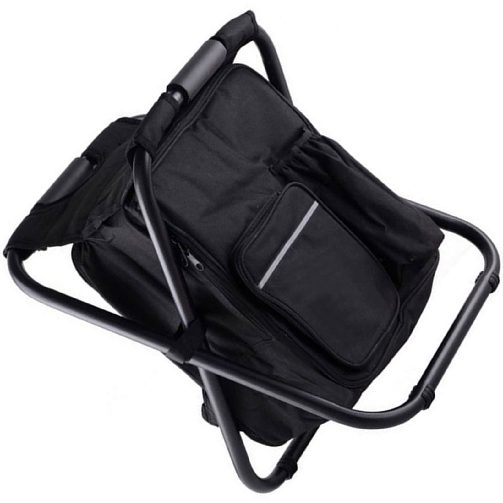 Yctze Tabouret de Came Pliant Léger avec Refroidisseur de Sac à Dos pour Voyager, Plage, RandonnéE et Pique-Nique - et Portable E (Blue) (Camouflage) (Black)