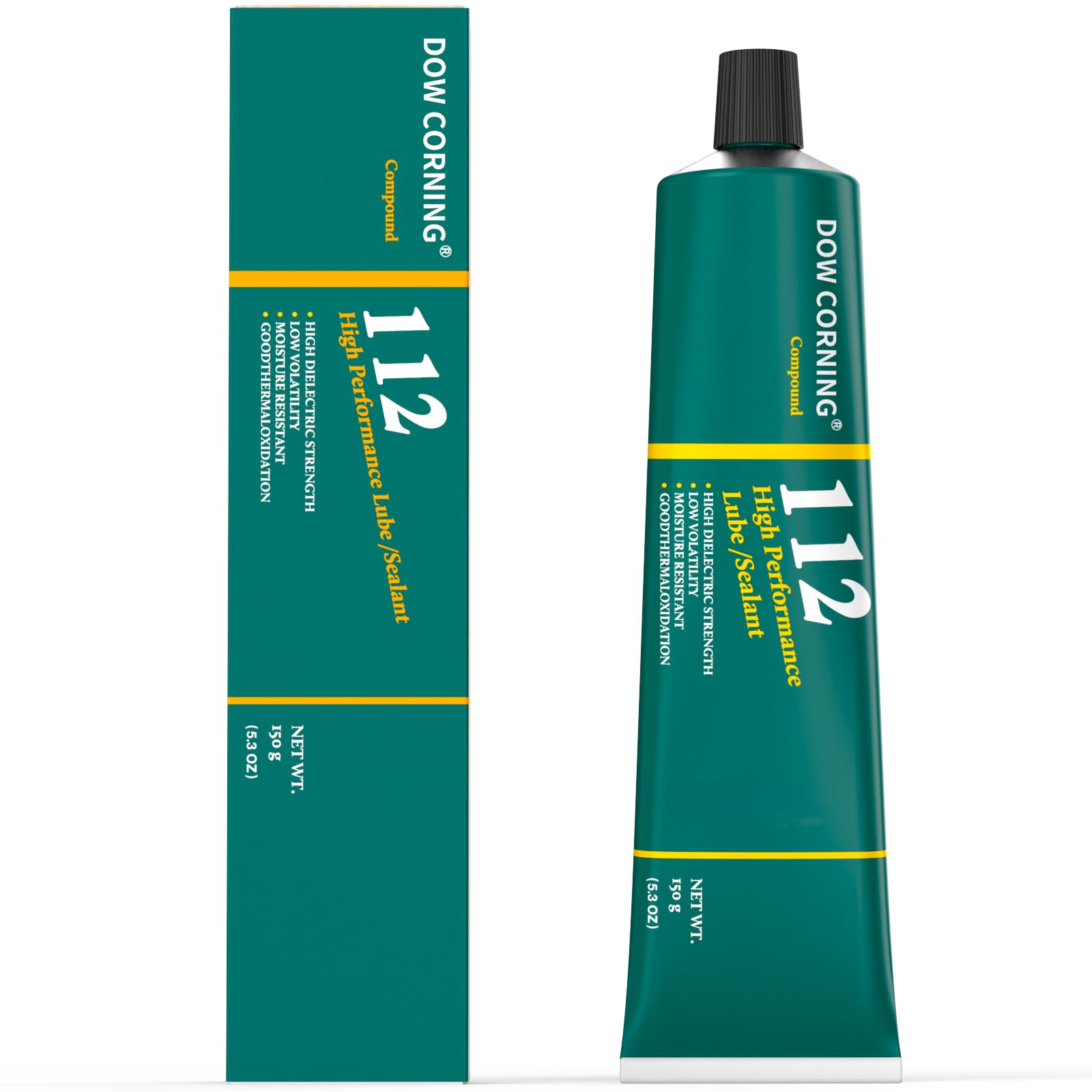 Molykote 112 150g 5.3oz High Performance Lube Lubricant and Sealing Material for Plastic and Rubber valves and Bearings Heat Resistance (-40 to 232°C) White Translucent