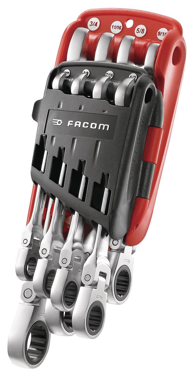 Facom PrimeTools 467F.JPU8 5/16-3/4-Inch Articulated Ratchet Wrench Set of 8