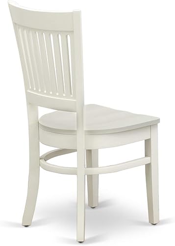 Miniatura 8 de East West Furniture ANVA5-LWH-W - Juego de mesa de cocina de 5 piezas para 4 personas, incluye una mesa de comedor redonda con pedestal y 4 sillas