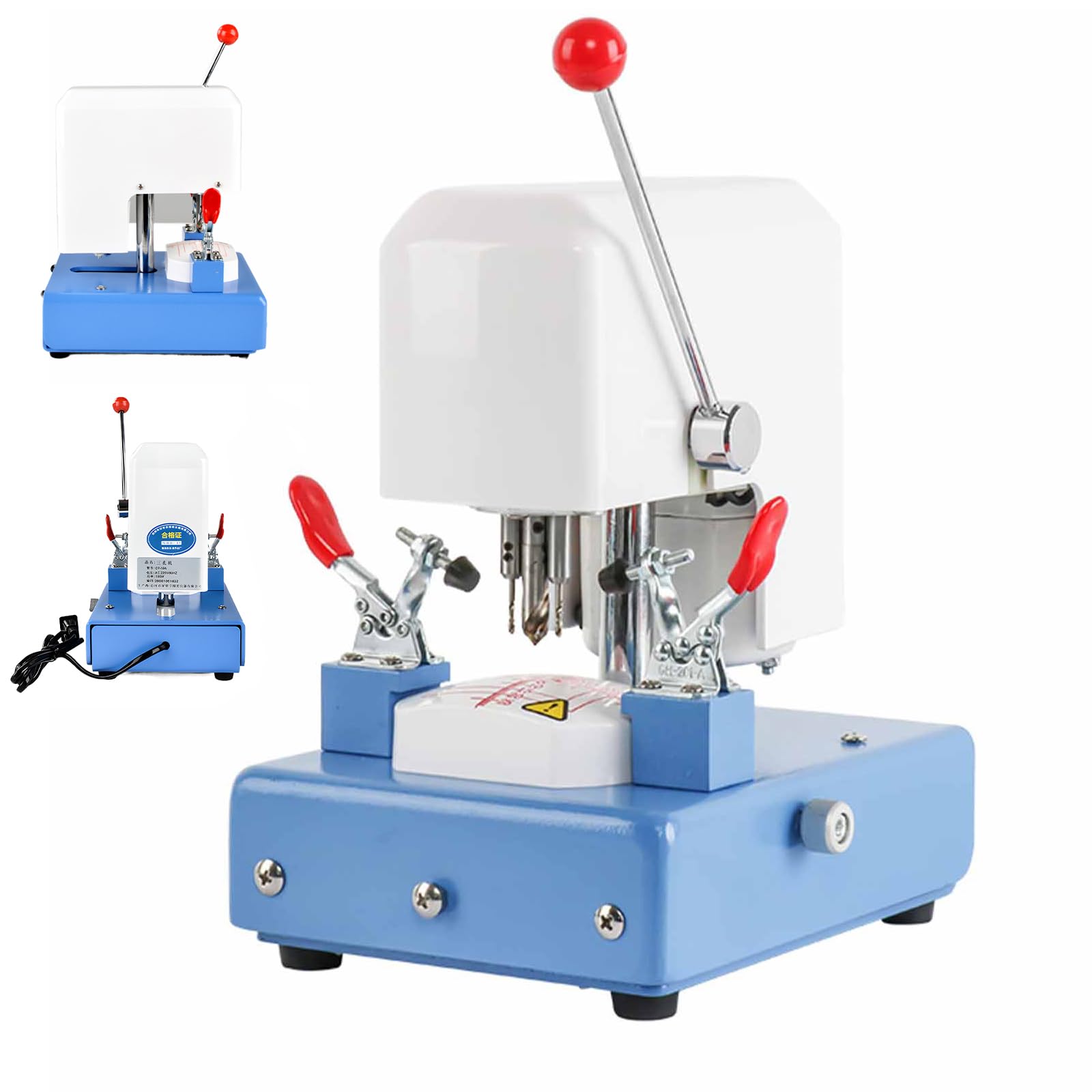 Eiwitany Optical Lens Template Punching Drilling Machine with Reciprocating Stroke, Glasse Lens Processing Punch Tool for Eyeglass Shops
