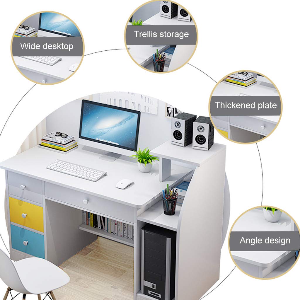 Buy Computer Desk Home Office Desks with Shelf, Student Study Desktop