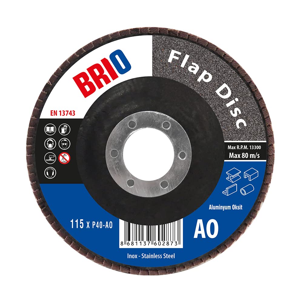 BRİO FLAP DİSK 115XP40 AO 10 LU