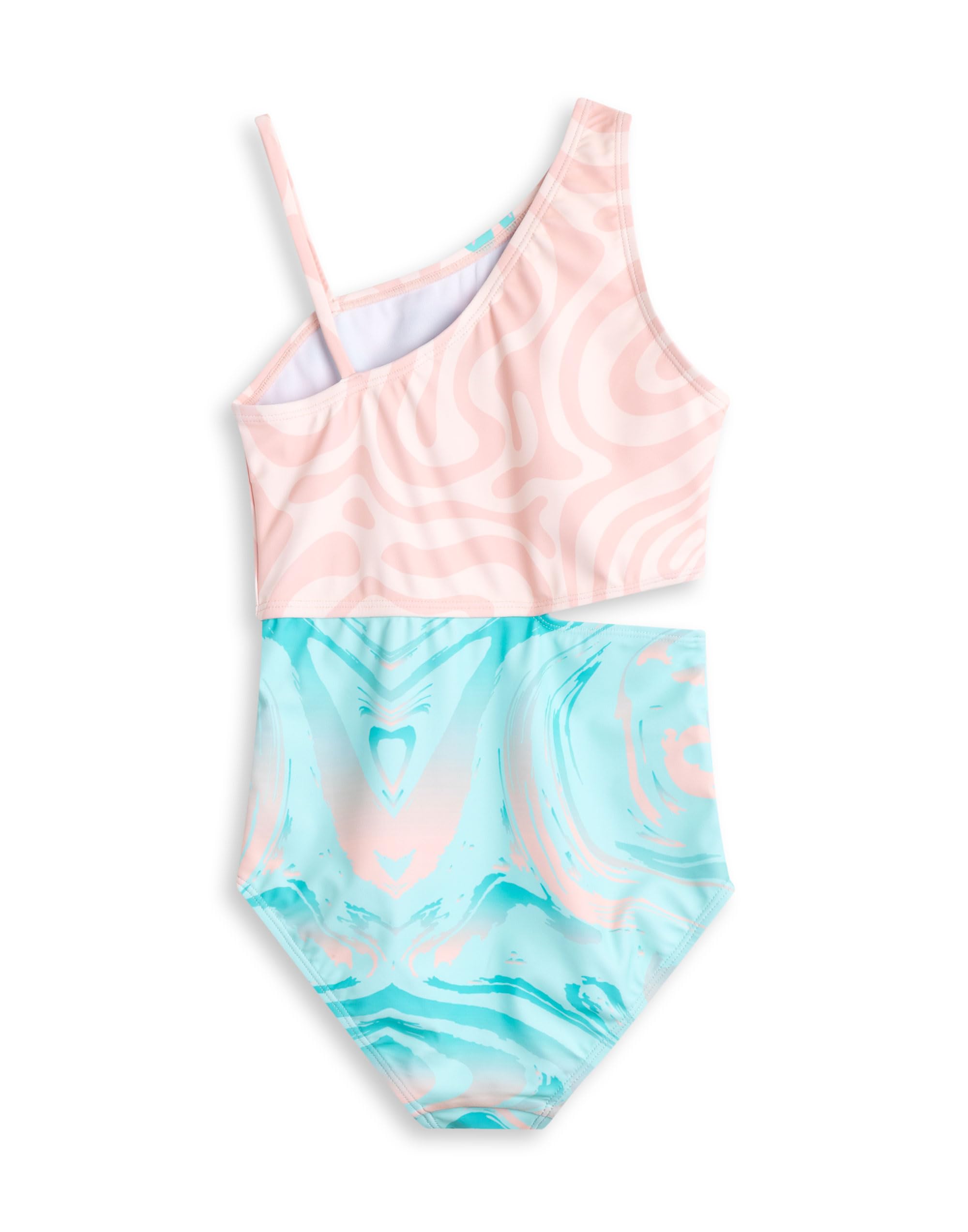 Disney Bañador Moana Niña Rosa Turquesa 1 Pieza Traje Baño Ondas Florales Best Friends