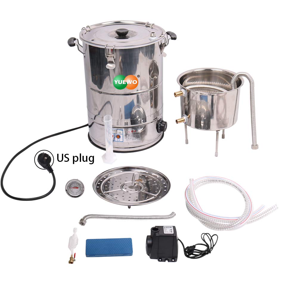 YUEWO 110V Electric Heating Automatic Alcohol Still Water Distiller