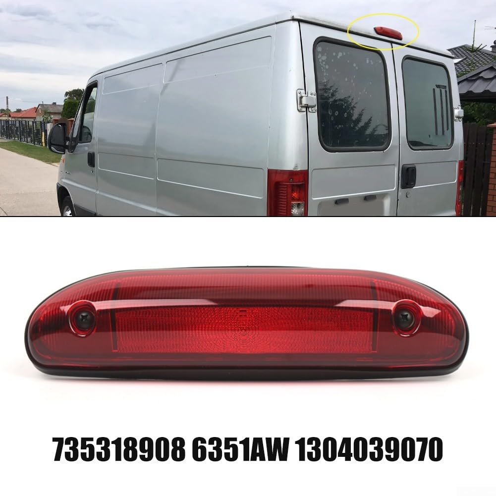 Carcasa de luz de freno de montaje alto para Fiat Ducato Boxer 2002-2006, cubierta de carcasa de lámpara de freno trasera de repuesto 735318908