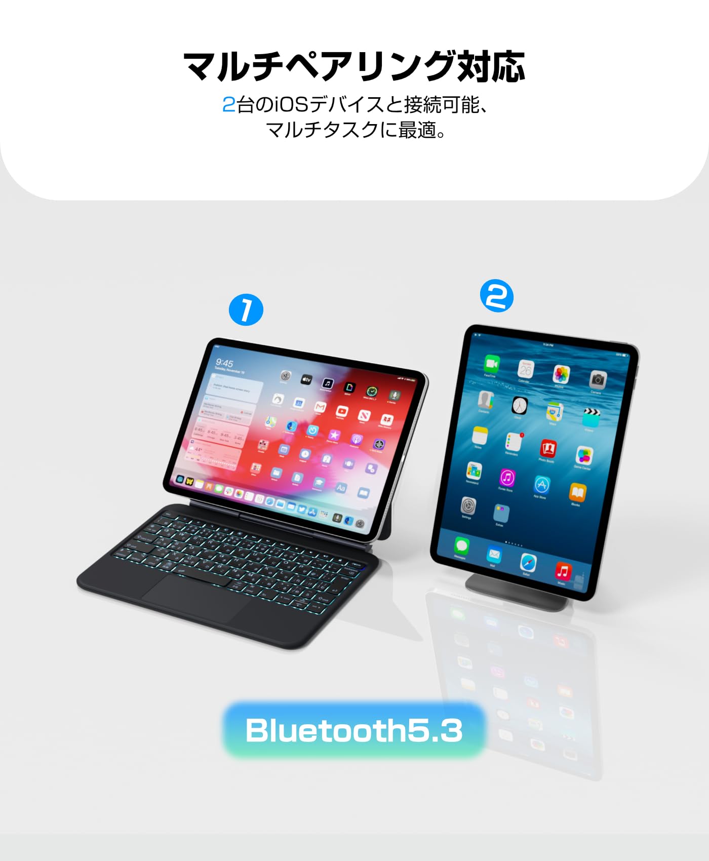Amazon.co.jp: Magic Keyboard Case, Compatible with iPad A16, 11th