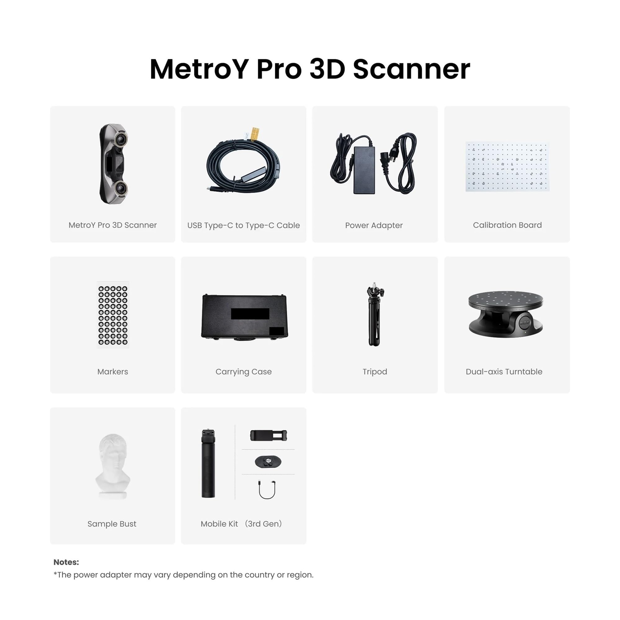 MetroY PRO 3D Scanner For Printer 34 Blue Cross Lines Wireless Handheld Scan 0.01mm Precision For CAD