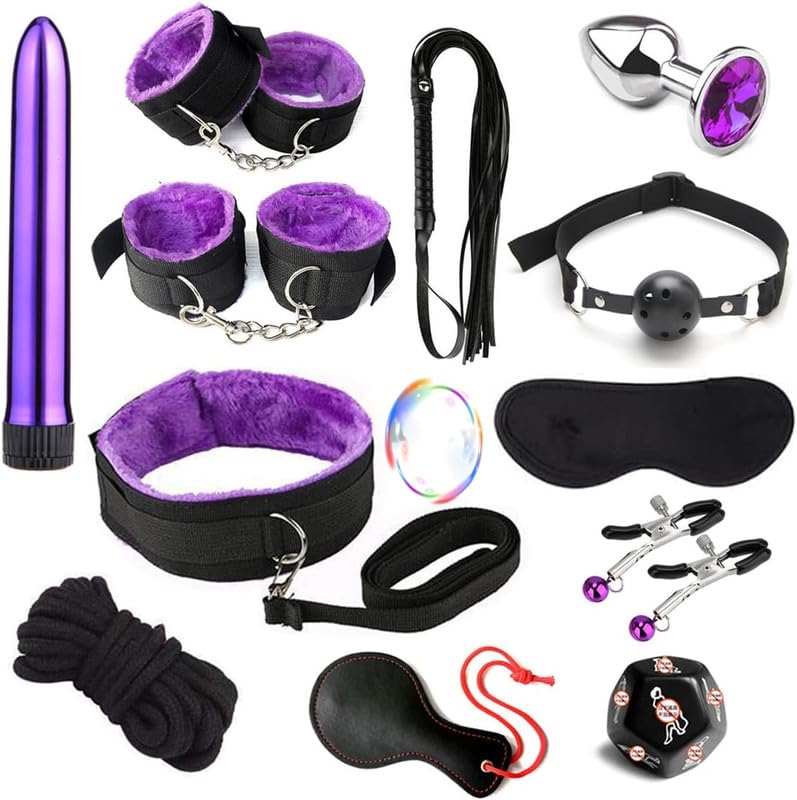 Ensemble de 12 pièces réglable en nylon violet doux pour entraînement