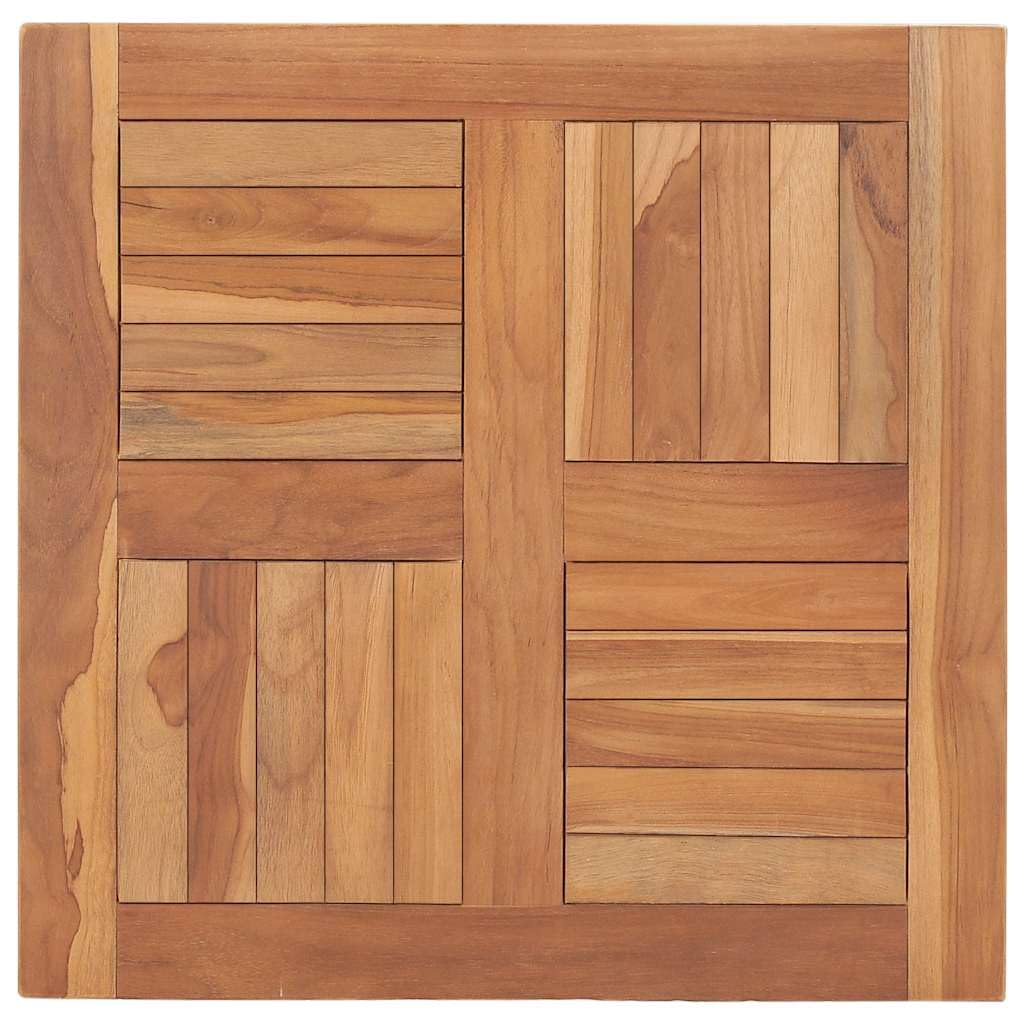 Superficie de mesa de madera maciza de teca con veteado elegante y alta resistencia estructural