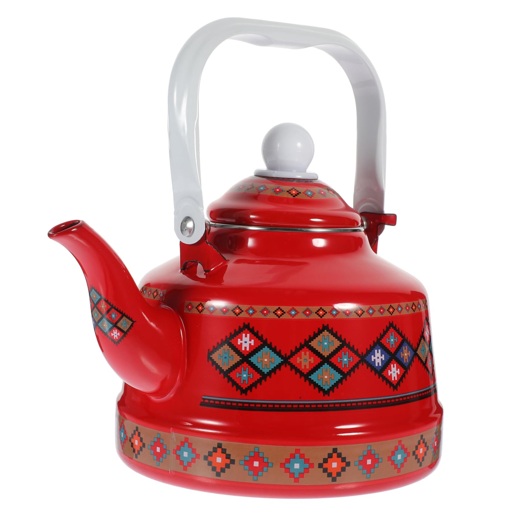 Tetera de Esmalte 1, 7 L Roja para Estufa, Diseño Elegante