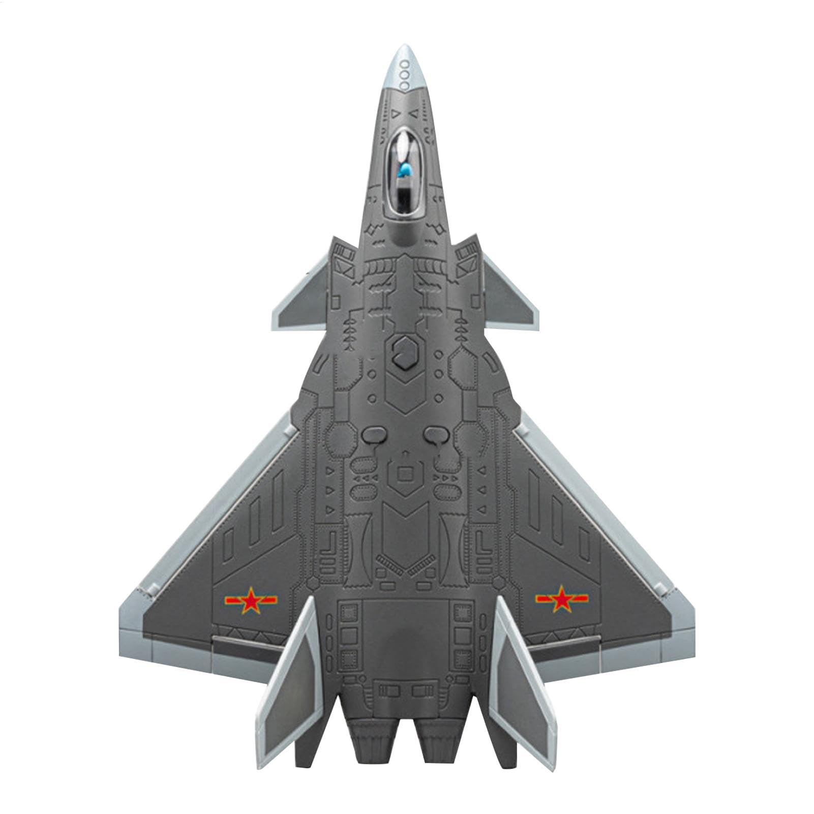 Modelo de avión J-20 interactivo escala 1:84 con luz y sonido para vitrinas 8