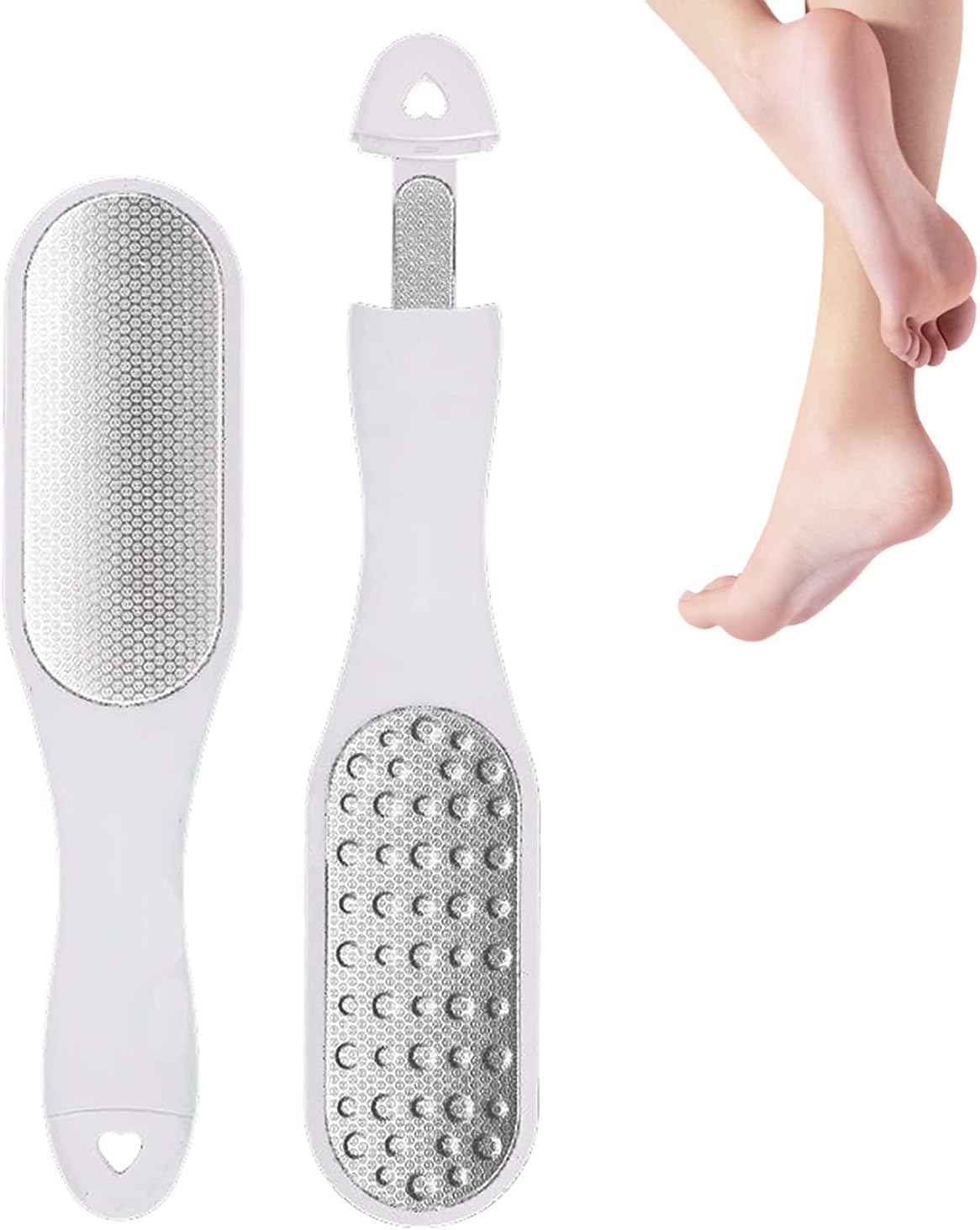 Foot Files for Hard Skin, 3in1 Pedicure AntiRust Steel Callus