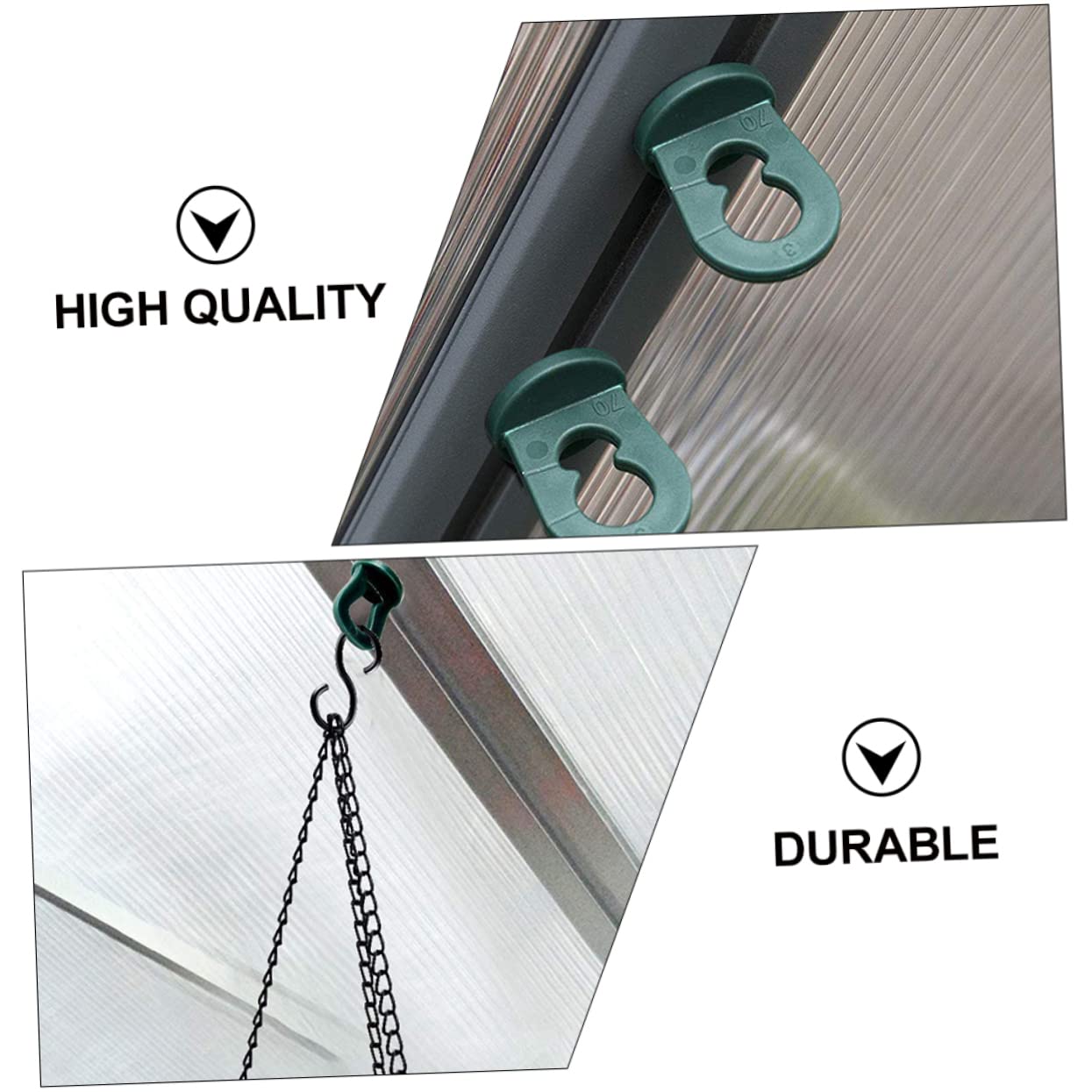 YARNOW 3 Ensembles Crochet De Etagere pour Plantes Crochet De Suspension De Jardin Jardinière Suspendue D'extérieur Crochets pour Le Jardin Cintre De Panier De Fleurs 20 Pièces * 3
