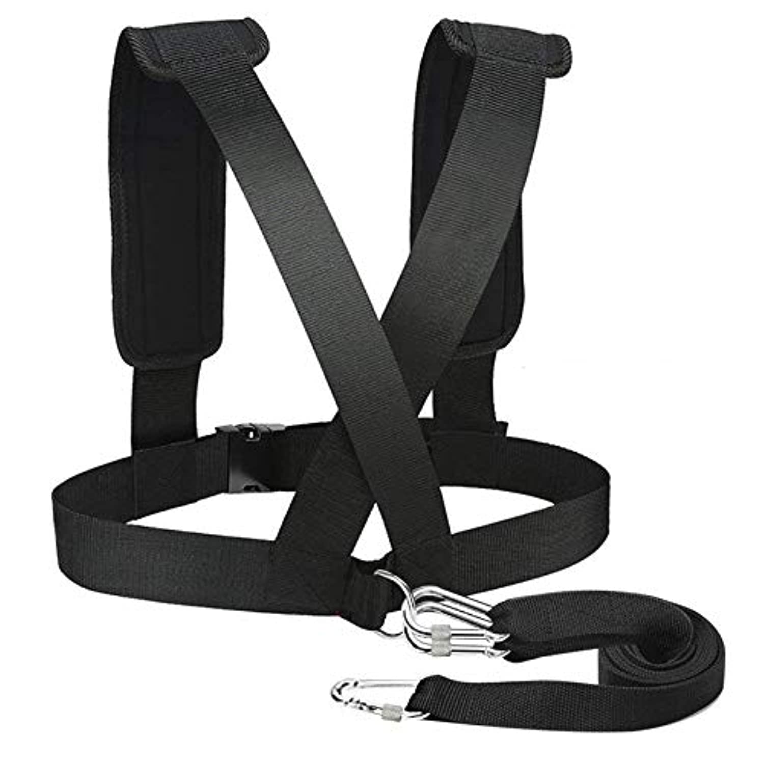 Sled Harness Tire Pulling Harness Pull Strap with Reinforced Lock, Can Pull up to 1.5T for Fitness Weight Sled Training Speed Chute Harness Trainer Football Workout Equipment (B08QGK1H5W) Amazon Price History, Amazon Price Tracker