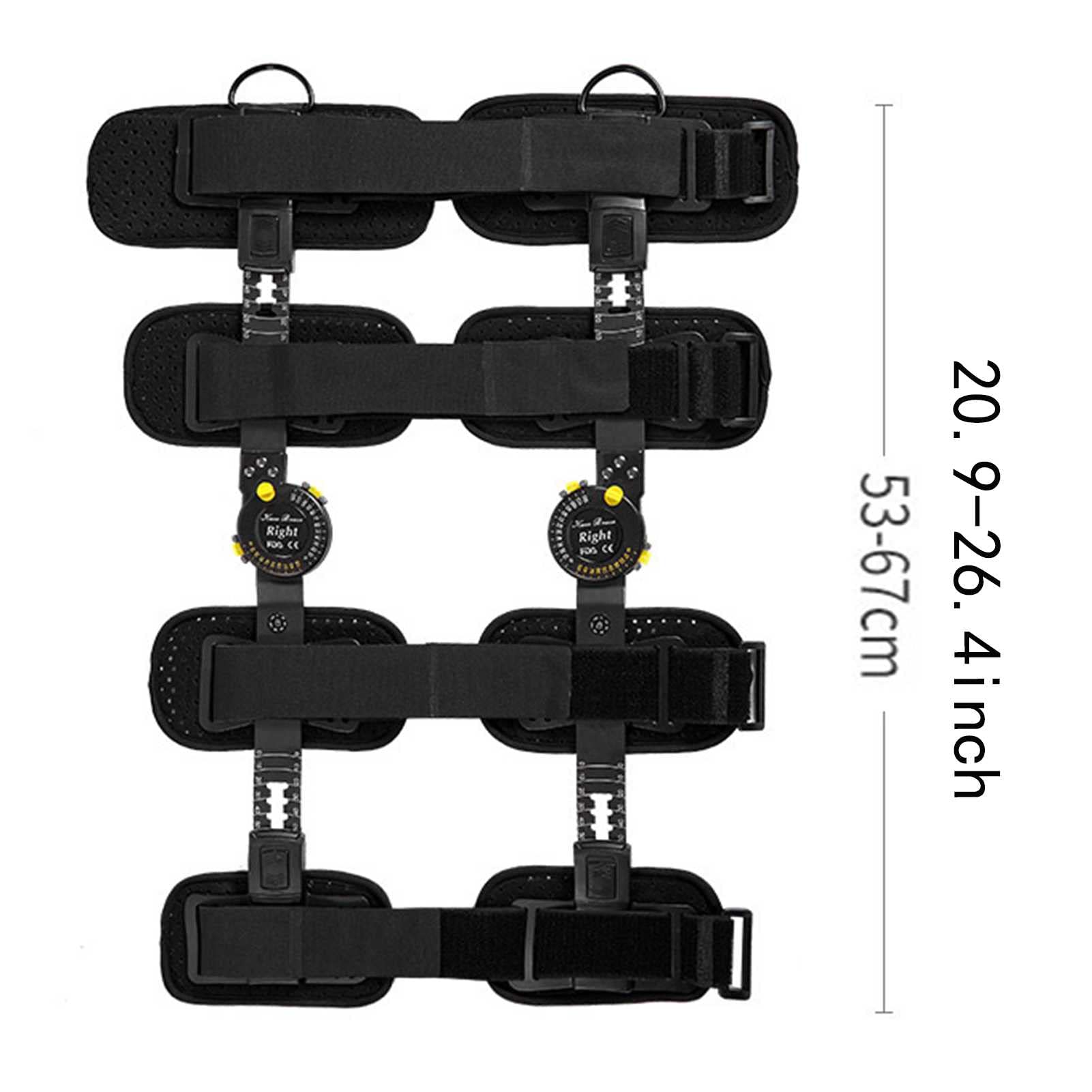 Regulowane Stabilizatory Kolan Z Zawiasami, Stabilizator Stawu Kolanowego, Oddychający, Regulowany Aluminiowy Wspornik, Stabilizator Boczny, Stabilizator Po Rekonwalescencji,Black-LEFT