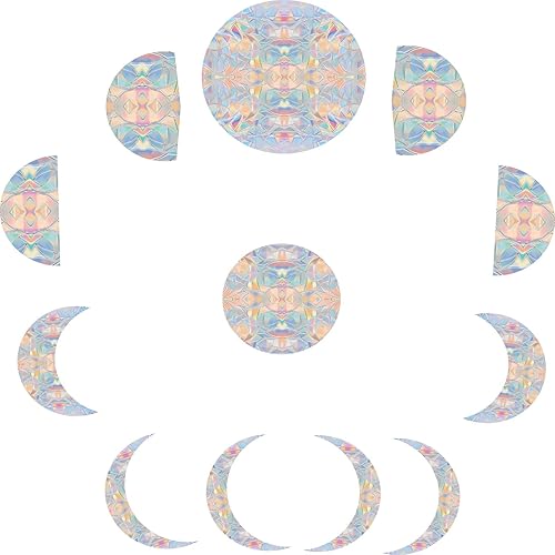 Shawula - 39 adhesivos para ventana de fase lunar, calcomanías anticolisión para salvar a los pájaros de colisiones, adhesivos de vinilo prismático disponible en Yaxa Colombia