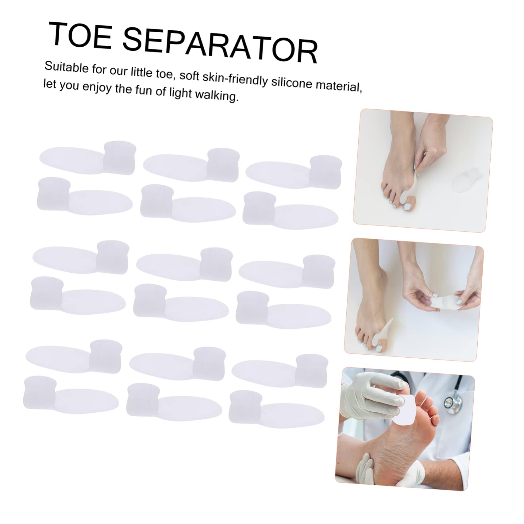 FOMIYES Silicone Toe Correctors Set 10 Pairs Toe Straightener Toe Bunion Relief Foot