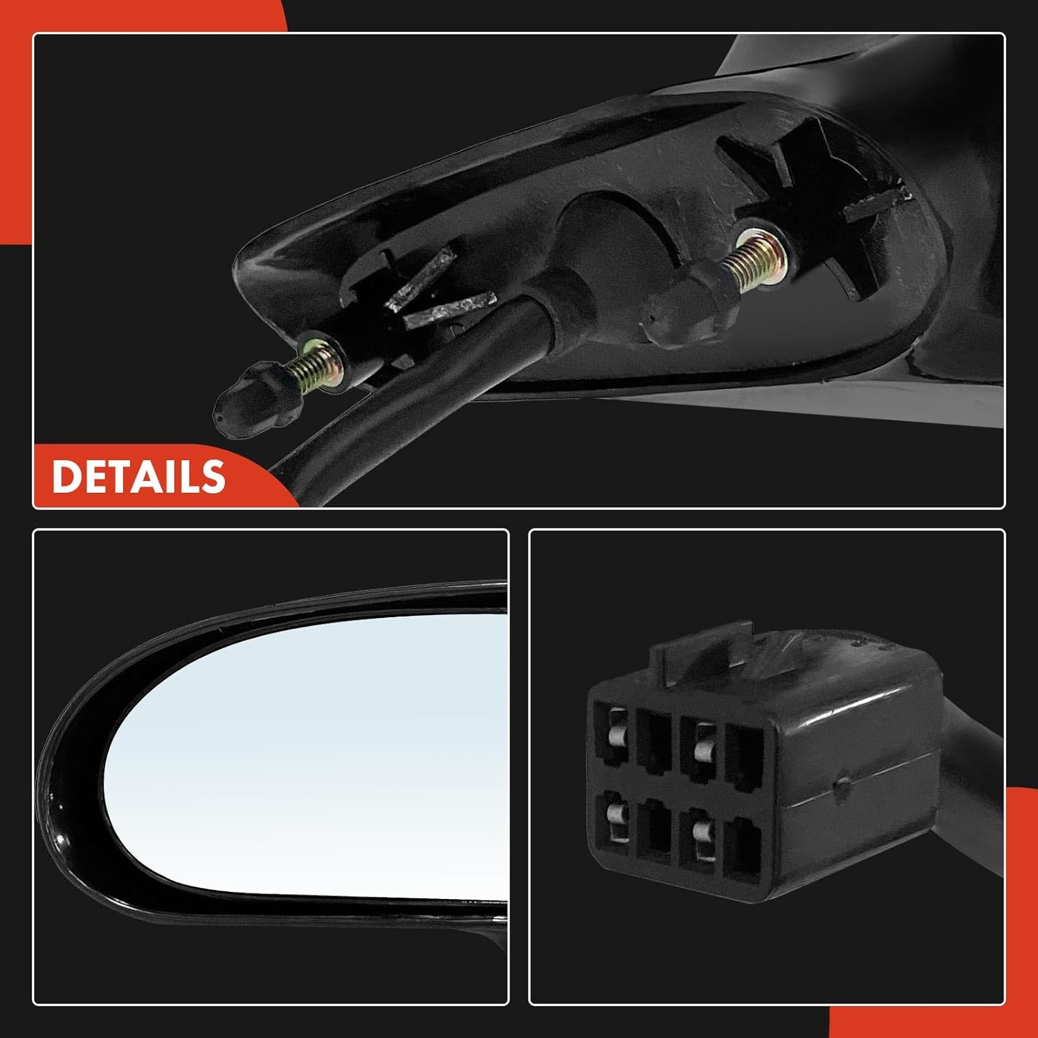 A-Premium Driver Side Power Door Mirror - Compatible with Buick LeSabre 1992-1999, Park Avenue 1991-1996 & Oldsmobile 88 1992-1999, 98 1991-1996, LSS 1996-1999, Regency - Non-Heated Non-Folding