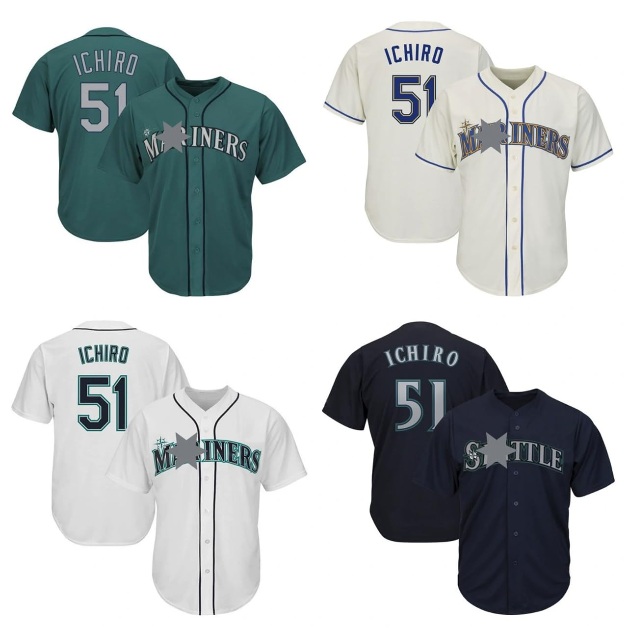 シアトル・マリナーズ イチロー ユニフォーム 51 Amazon.co.jp: [kingloong] 野球 ユニフォーム 鈴木一郎
