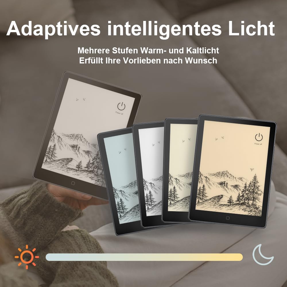 Veidoo E-Book-Reader mit großem E-Ink-Bildschirm, 15,2 cm (6 Zoll), 32 GB ROM, 758 x 1024, 212 dpi, einstellbares Smartlight, Android E-Reader, integrierter Lautsprecher, WiFi-E-Ink-Tablet mit