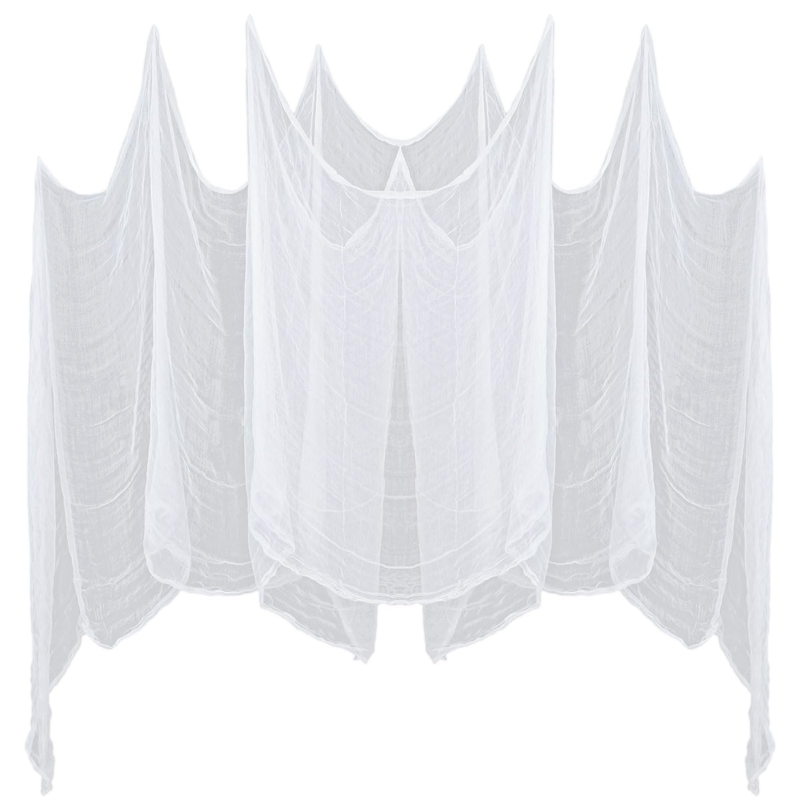 Tela De Muselina Blanca Para Halloween - 5x2.15 Metros Para Decoración Espeluznante