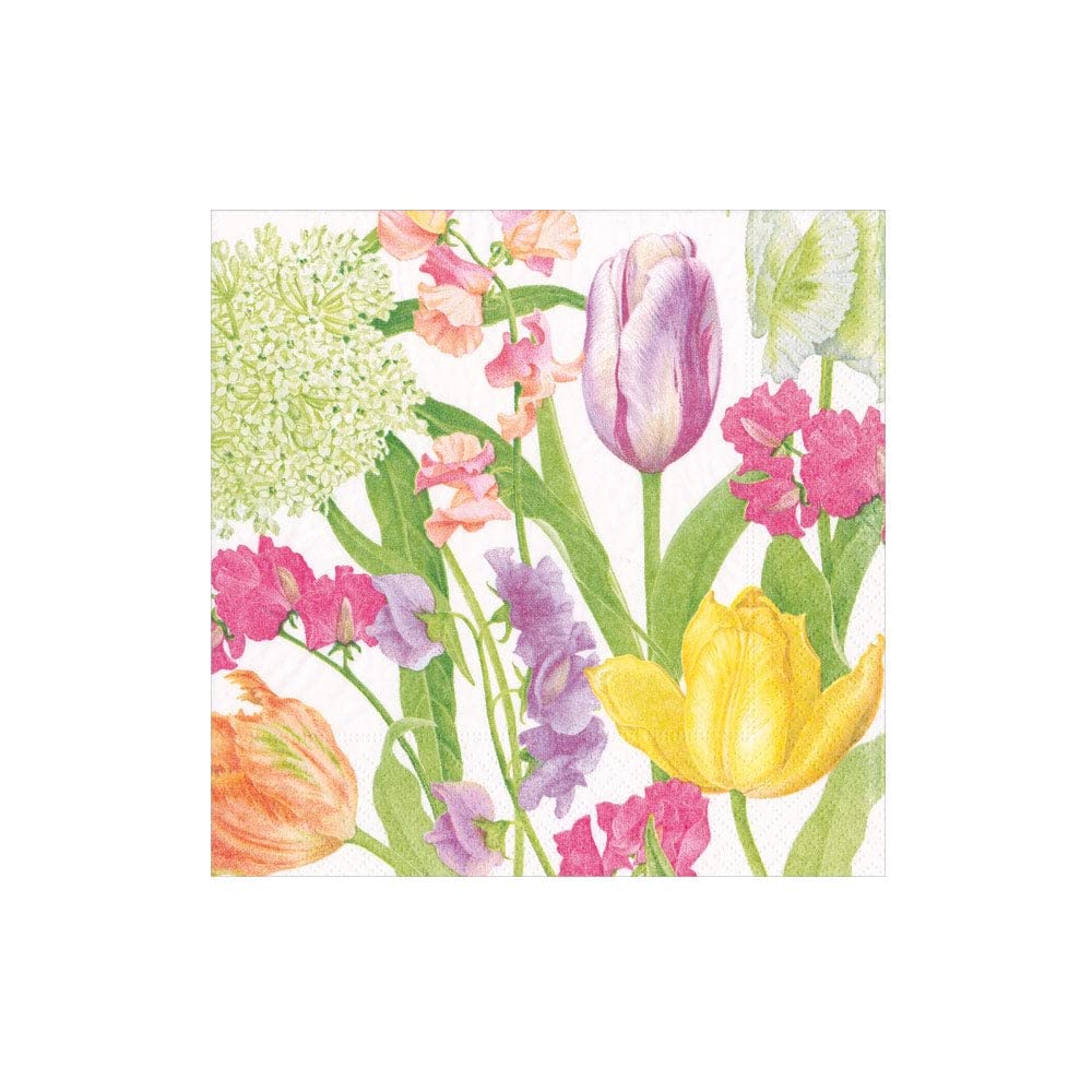 CaspariSpring Flower Show Paper Cocktail Napkins - 20 Per Box