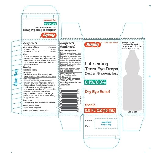 Rugby Lubricating Tears Dry Eye Relief Drops Dextran 0.1% / Hypromellose 0.3% - 0.5 Fl Oz
