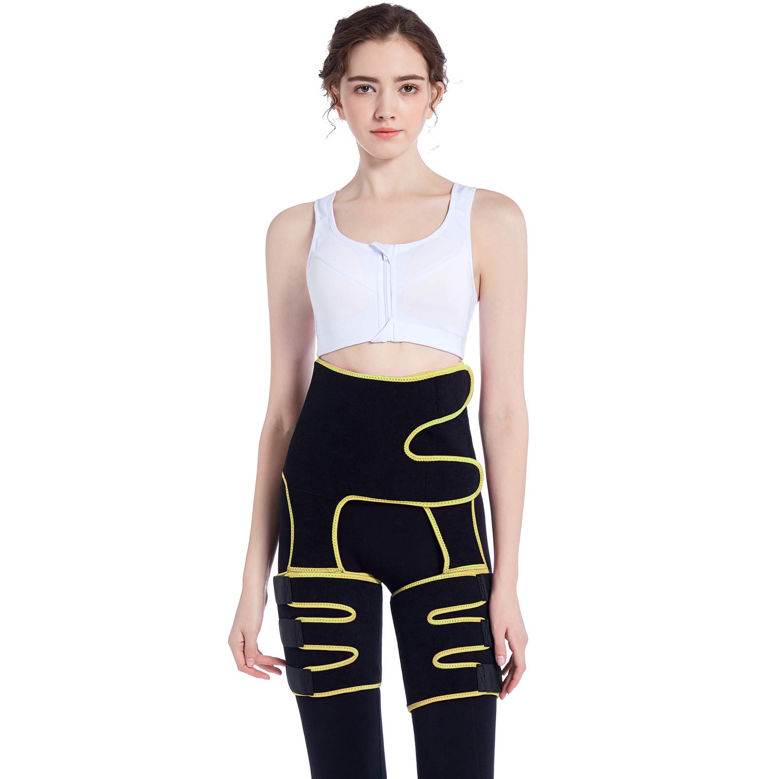 Bakerdani 3-in-1 Waist Trainer Thigh Trimmer Butt Lifter Slimming Body Shaper Waist Cincher