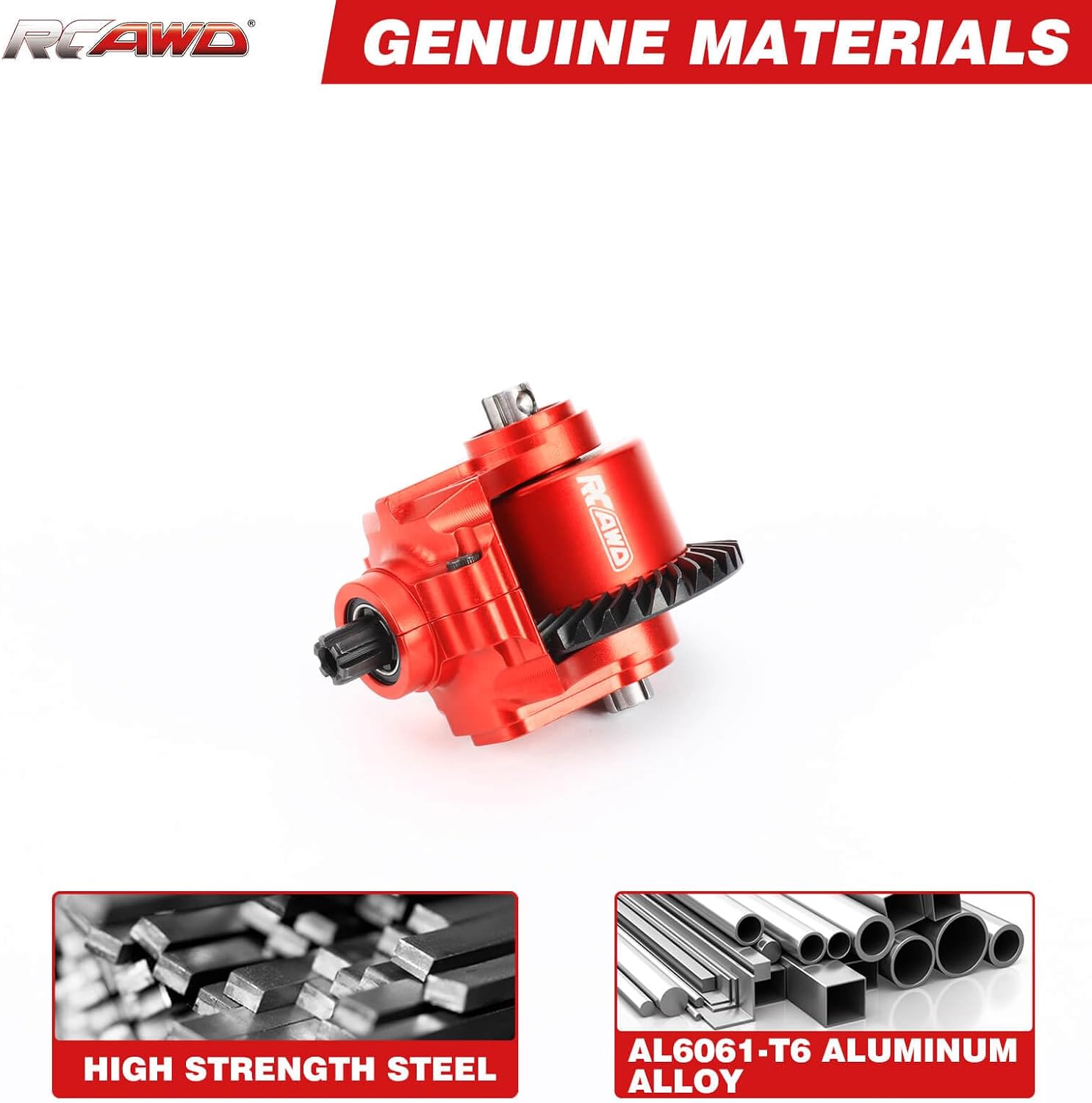 RCAWD Steel 37t Differential 13t Input Helical Metal Gear F/R Transmission Module Set for Arrma 1/8 Typhon 3S BLX 550 MEGA Front Rear Diff Upgrades Part