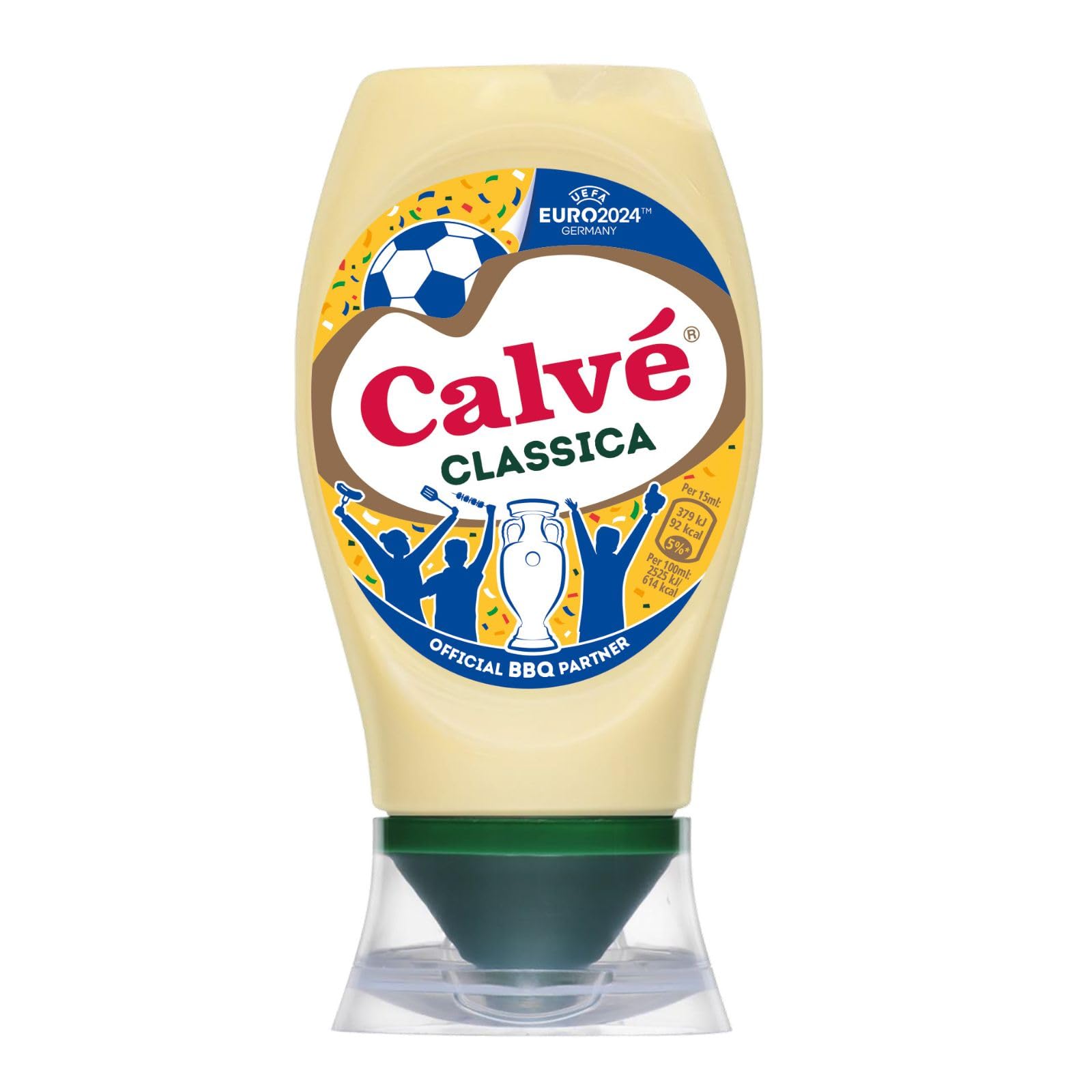 Calvé Maionese Classica, Formato 250 ml, Maionese Calvé Classica con Olio di Semi di Girasole, Ideale per Sandwich e Tartine, Senza Conservanti e Senza Zuccheri, Senza Glutine, Vegetariano 250ml
